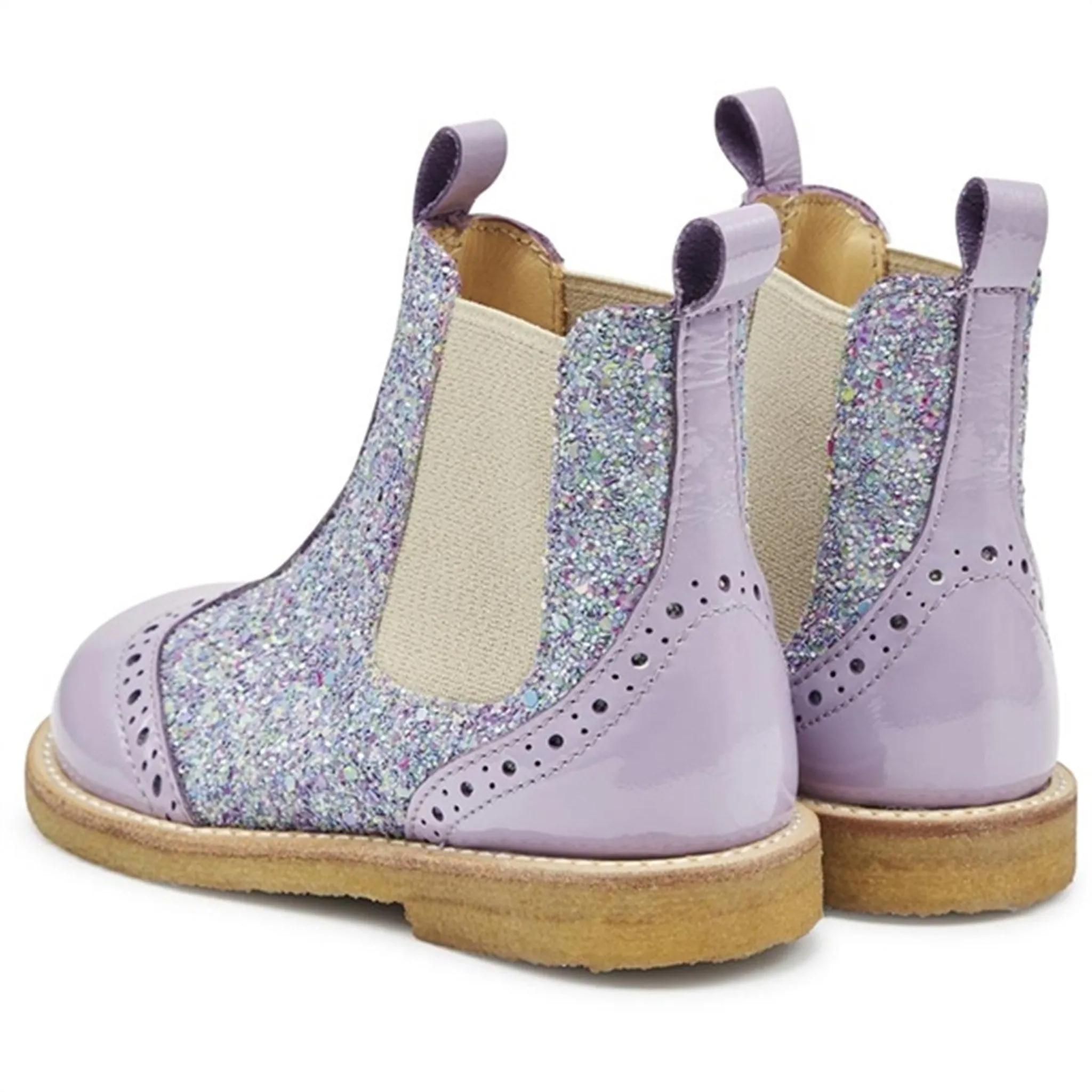 Angulus Chelsea Stvle Lilac/Congetti Glitter/Beige Elastic