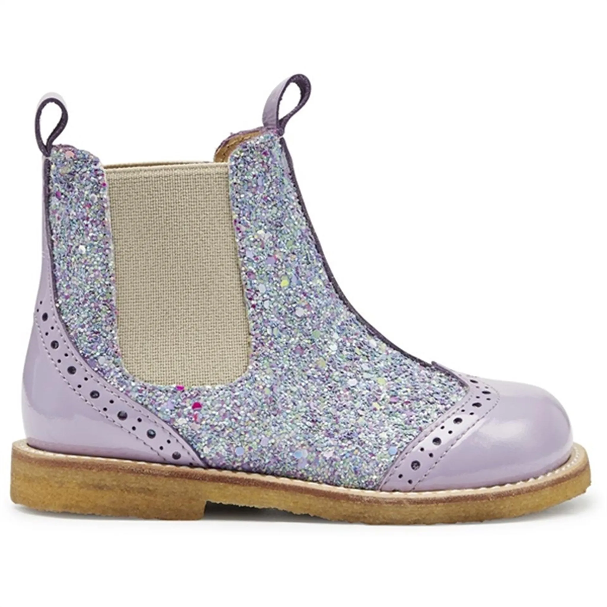 Angulus Chelsea Stvle Lilac/Congetti Glitter/Beige Elastic