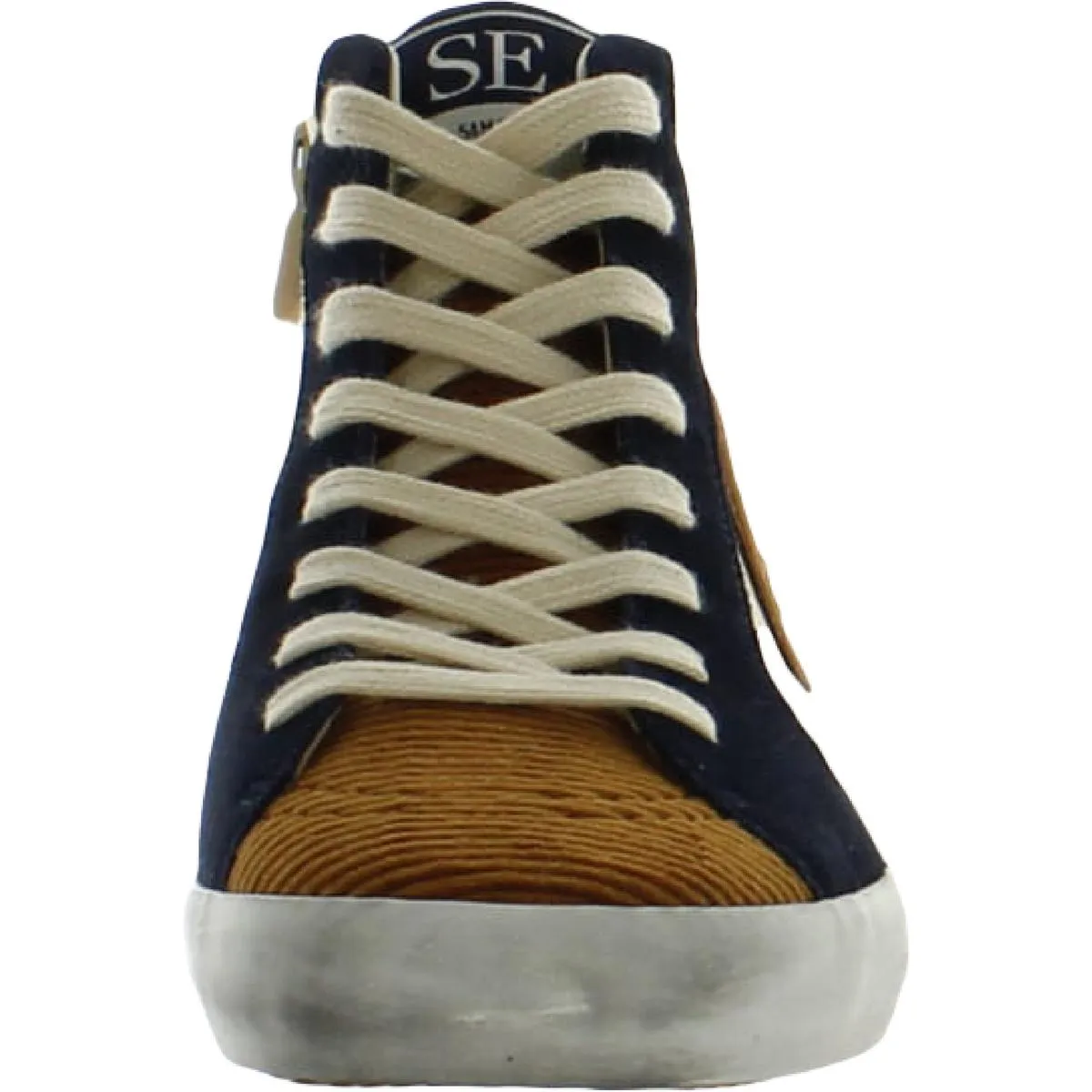 Avon Girls Zipper Leather High-Top Sneakers