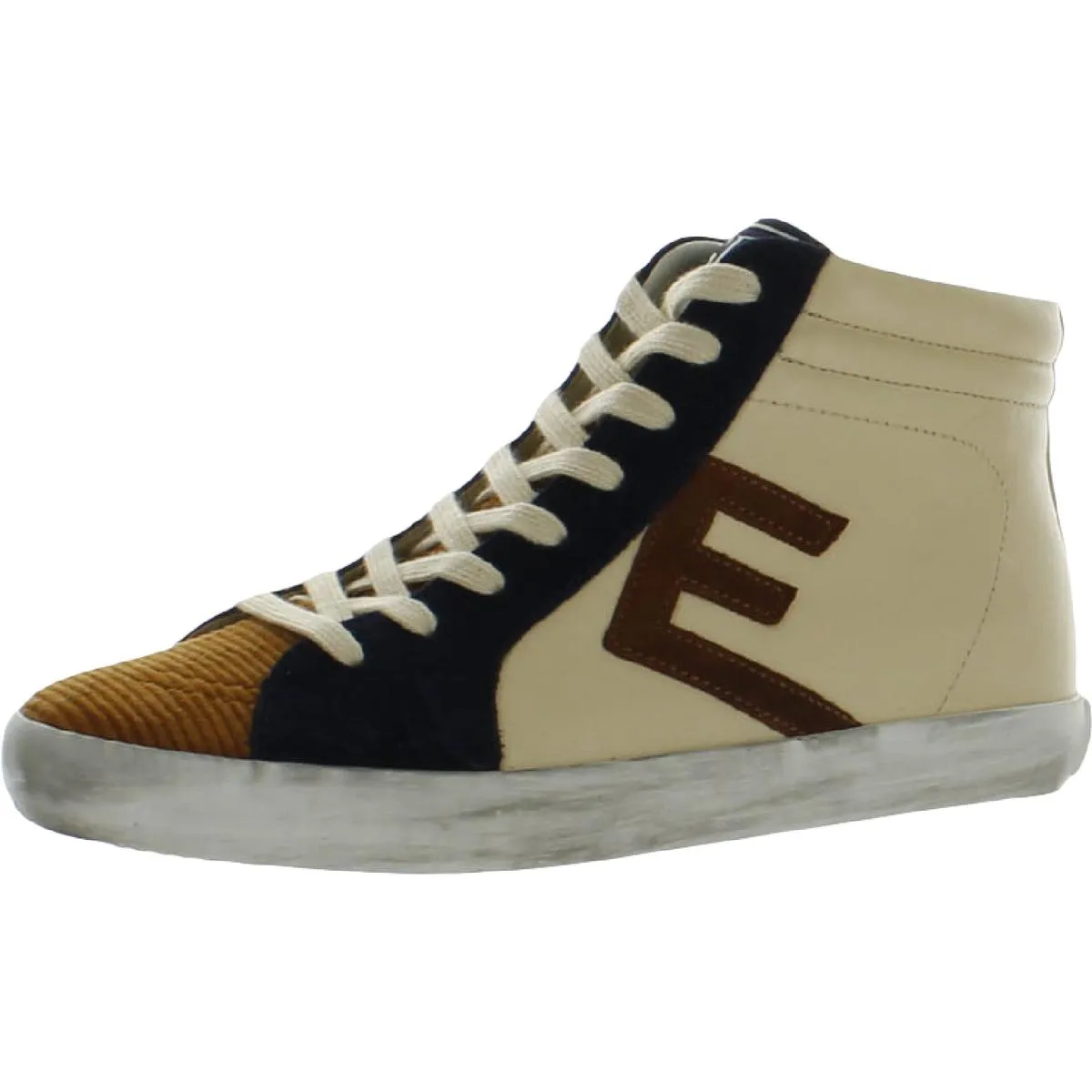 Avon Girls Zipper Leather High-Top Sneakers