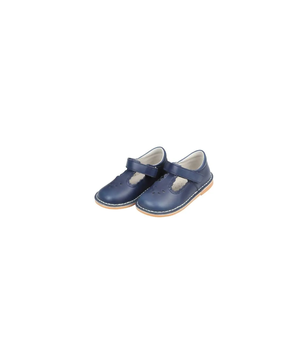 Baby Girl Angie Scalloped Mary Jane Shoes In Navy