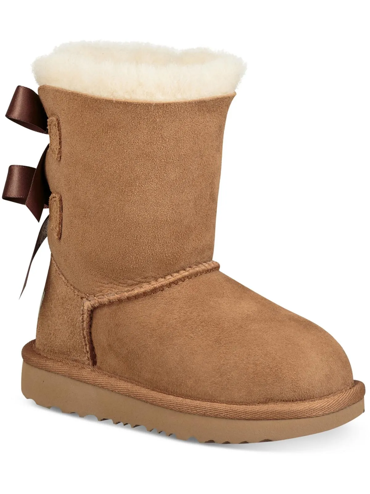 Bow II Girls Lined Suede Winter Boots