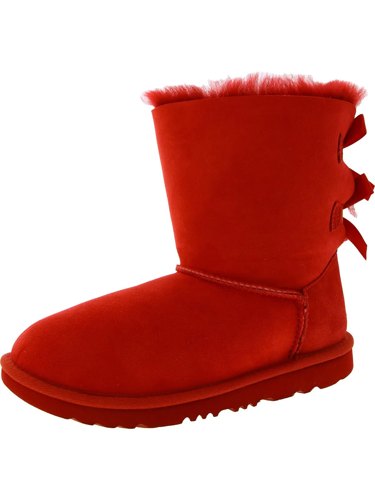 Bow II Girls Lined Suede Winter Boots