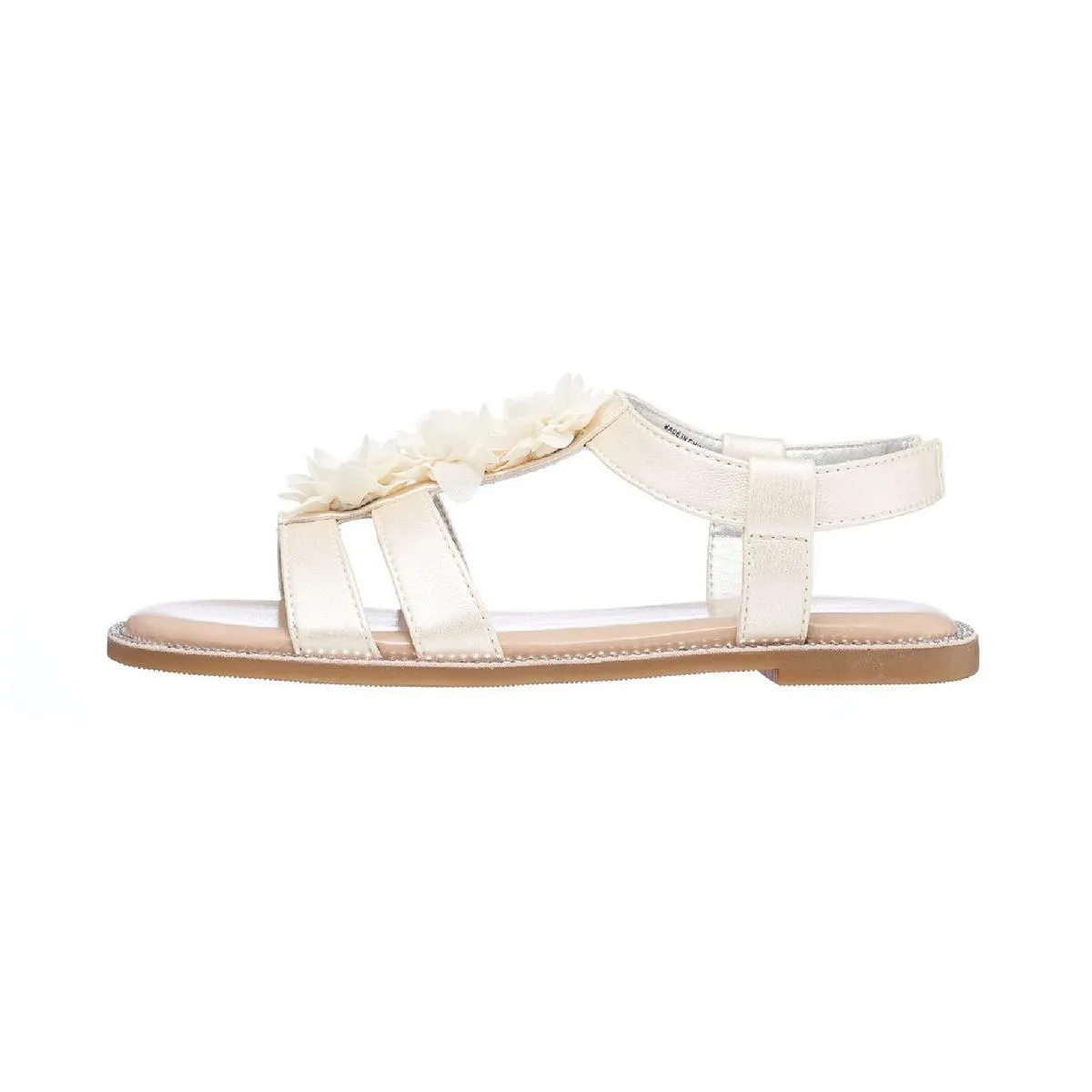 Brianne Fiore Girls Faux Leather Embellished Gladiator Sandals