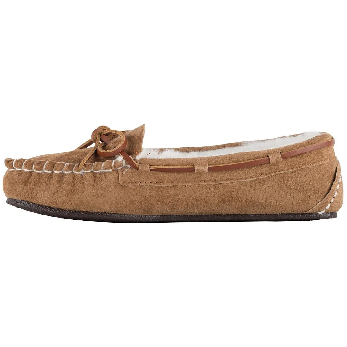 Britain Moc Girls Faux Fur Moccasins
