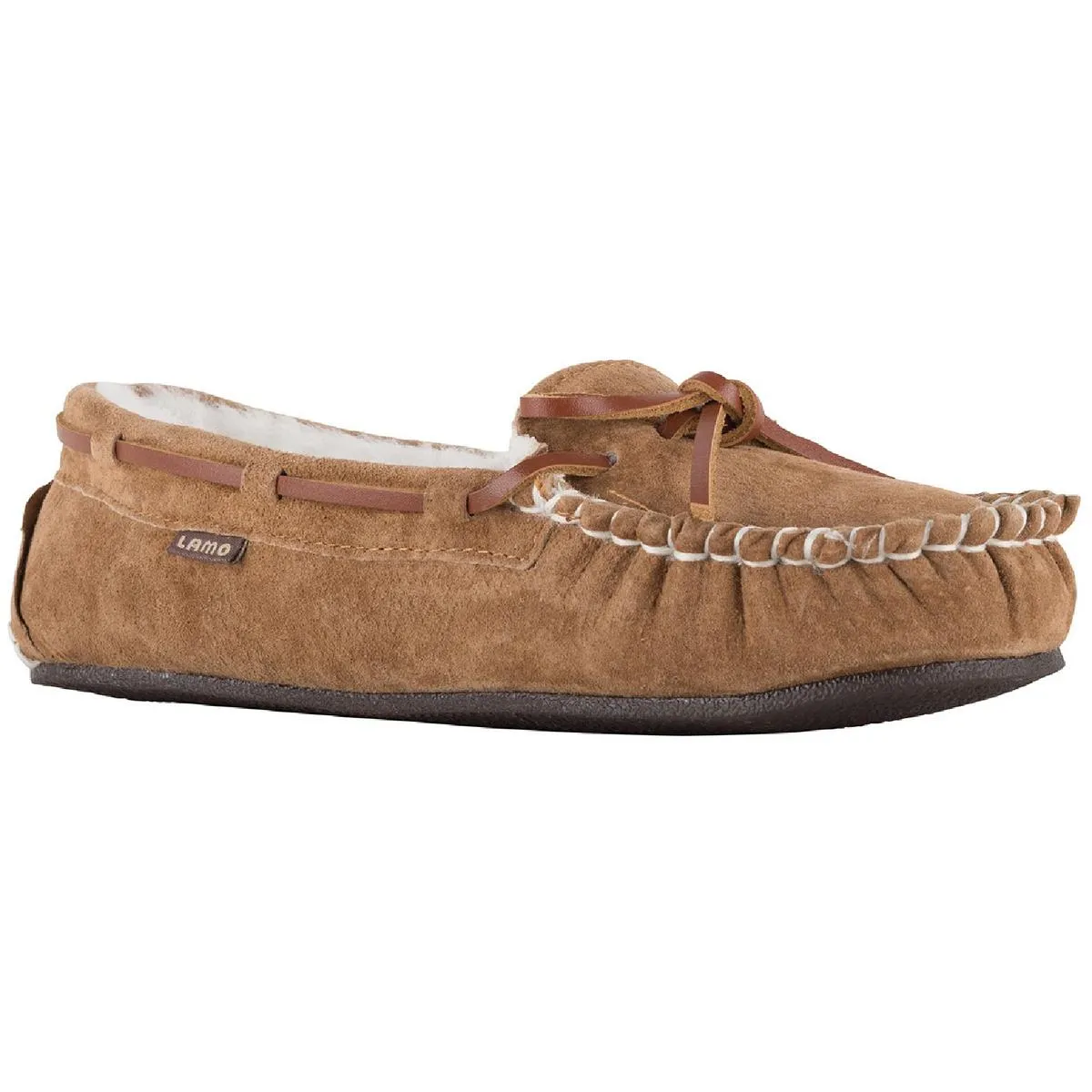 Britain Moc Girls Faux Fur Moccasins