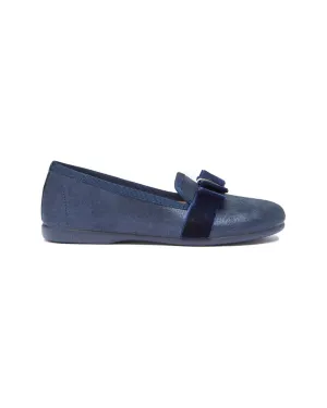 Childrenchic Shimmer Bow Leather Loafer