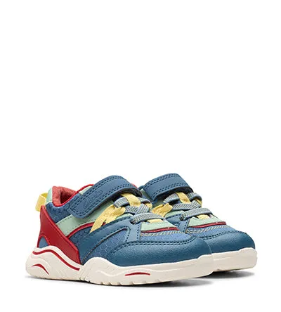CLARKS FEATHERPACE T BLUE/GREEN F FIT