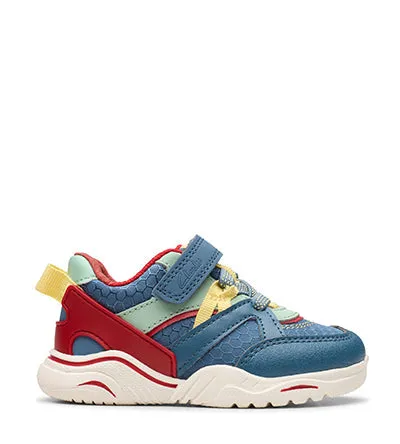 CLARKS FEATHERPACE T BLUE/GREEN F FIT