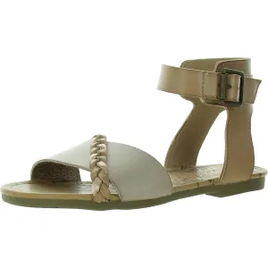 Girls Buckle Faux Leather Ankle Strap