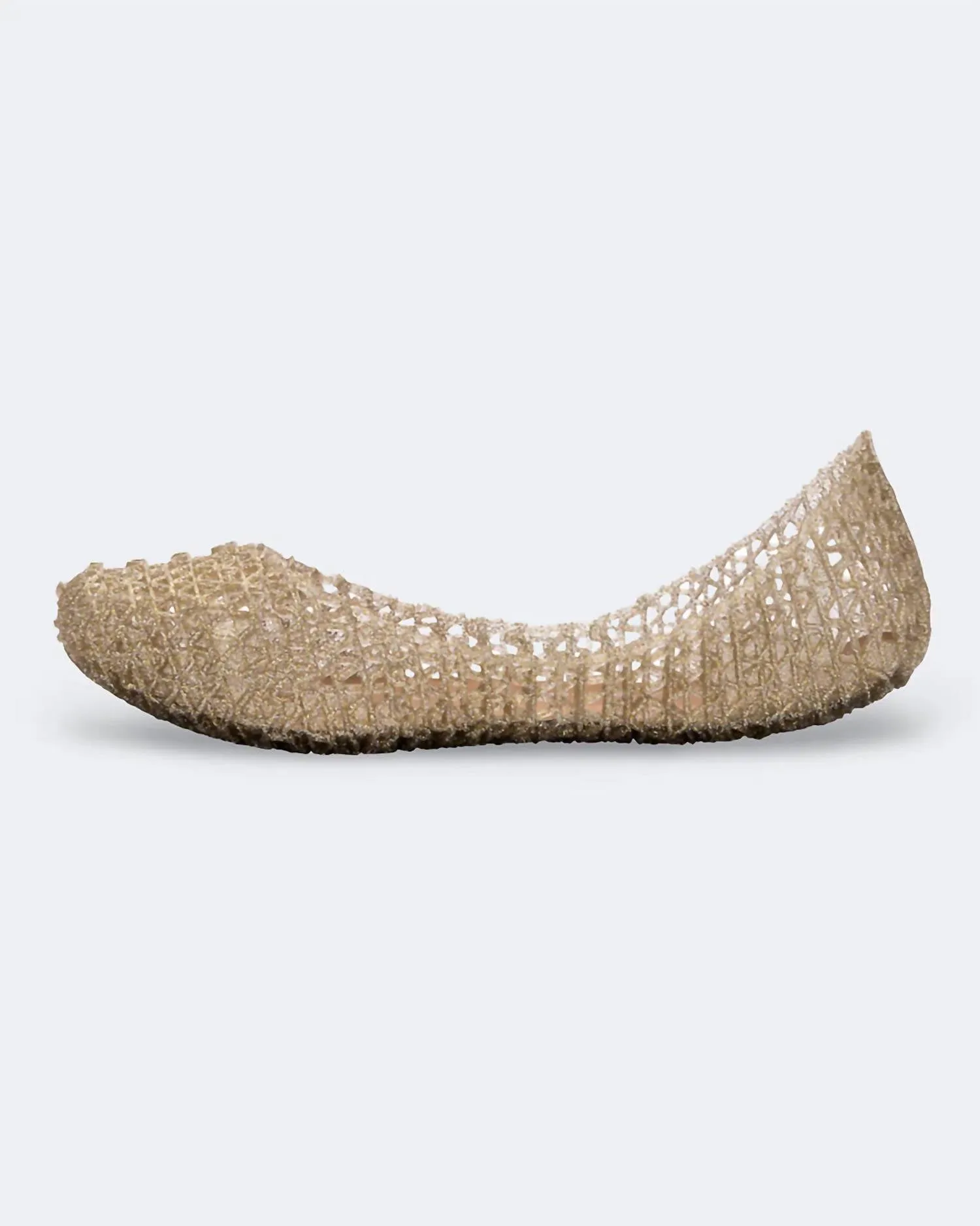 Girl's Campana Papel Flat In Gold Glitter