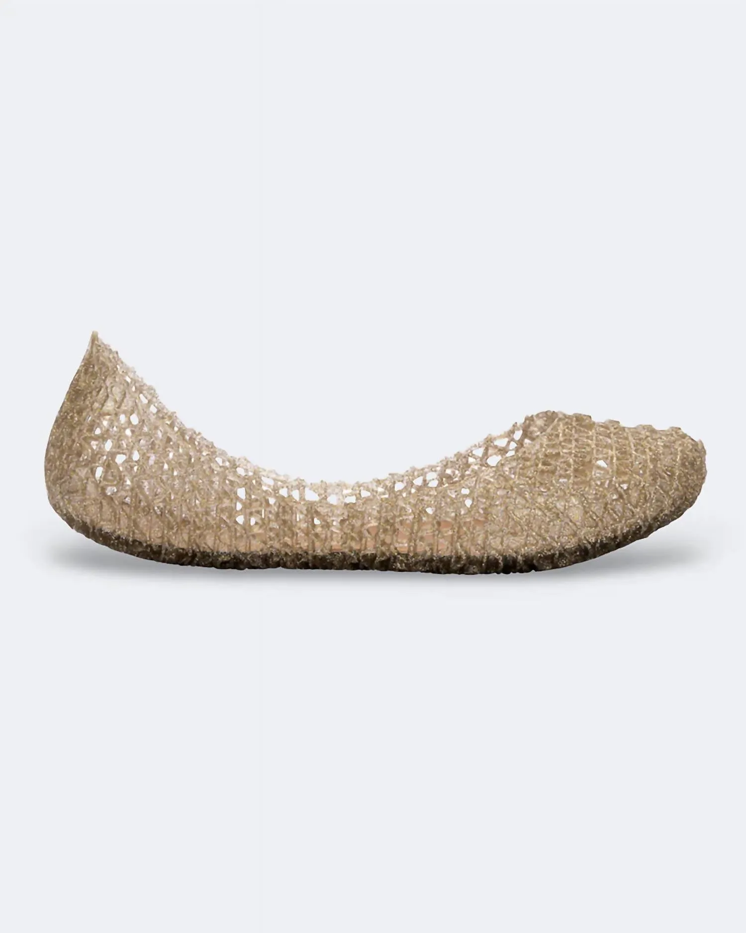 Girl's Campana Papel Flat In Gold Glitter
