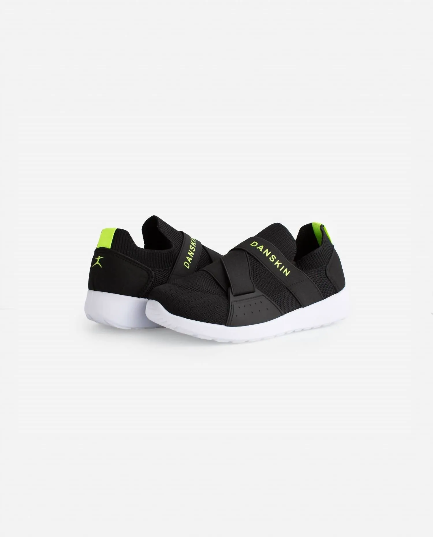 Girl's Elite Slip On Sneaker In Black/lime