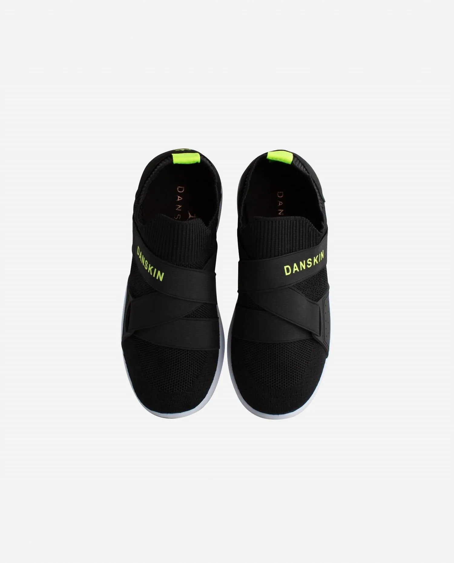 Girl's Elite Slip On Sneaker In Black/lime