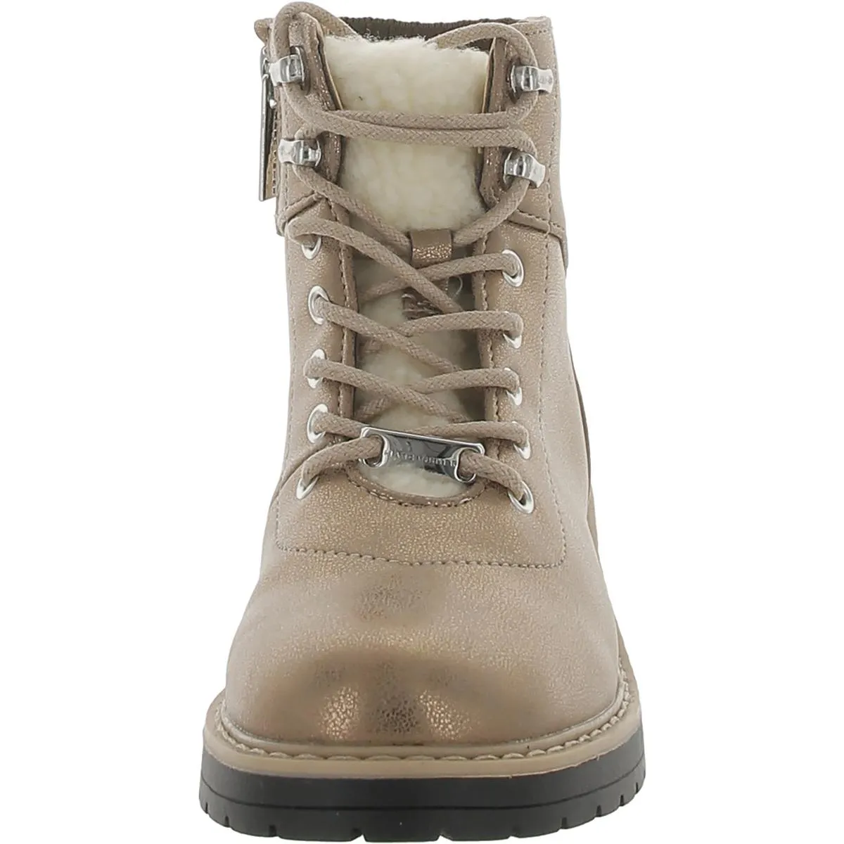 Girls Faux Fur Little Kid Combat & Lace-up Boots