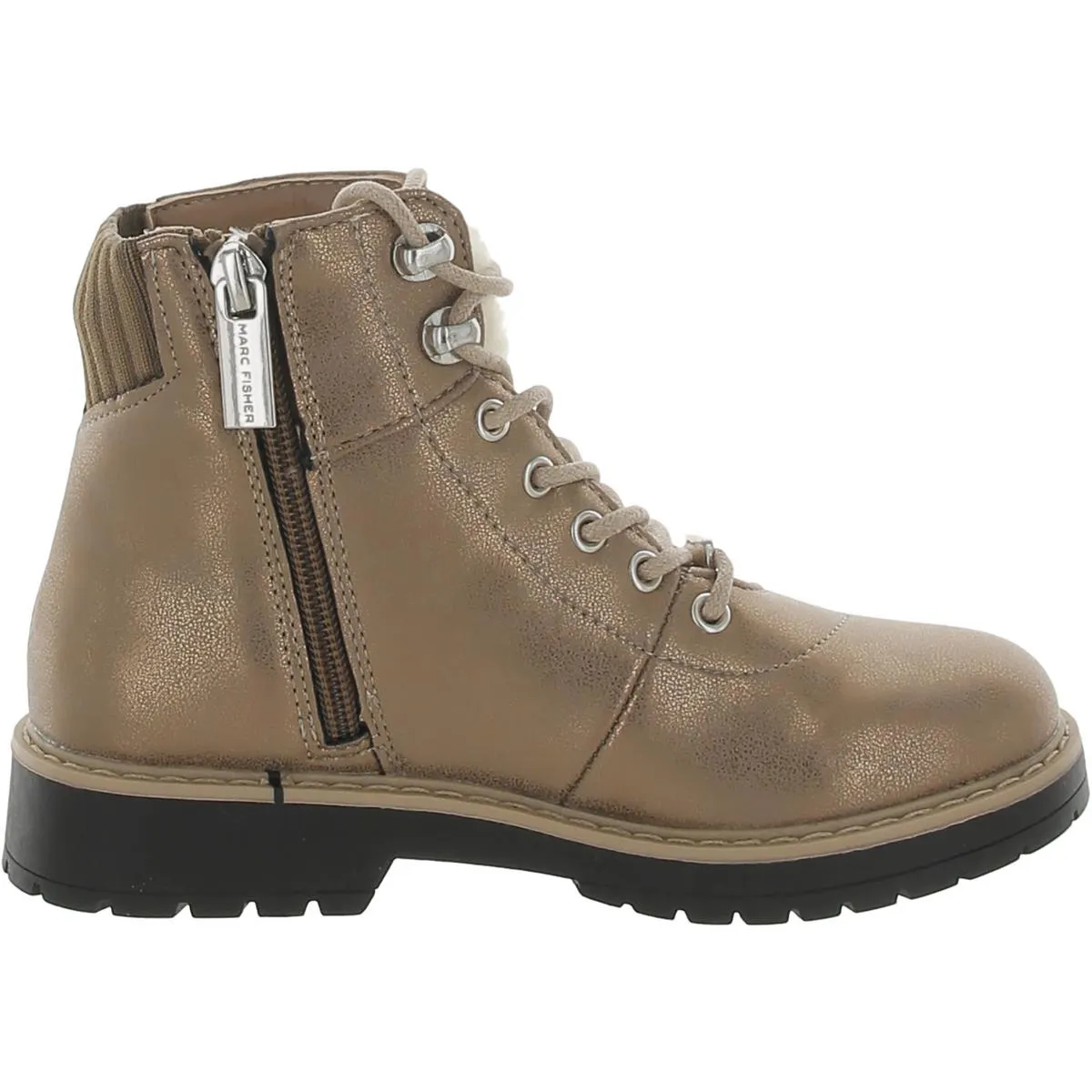 Girls Faux Fur Little Kid Combat & Lace-up Boots