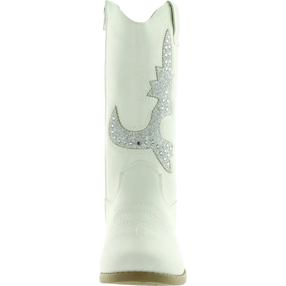 Girls Faux Leather Round Toe Cowboy, Western Boots