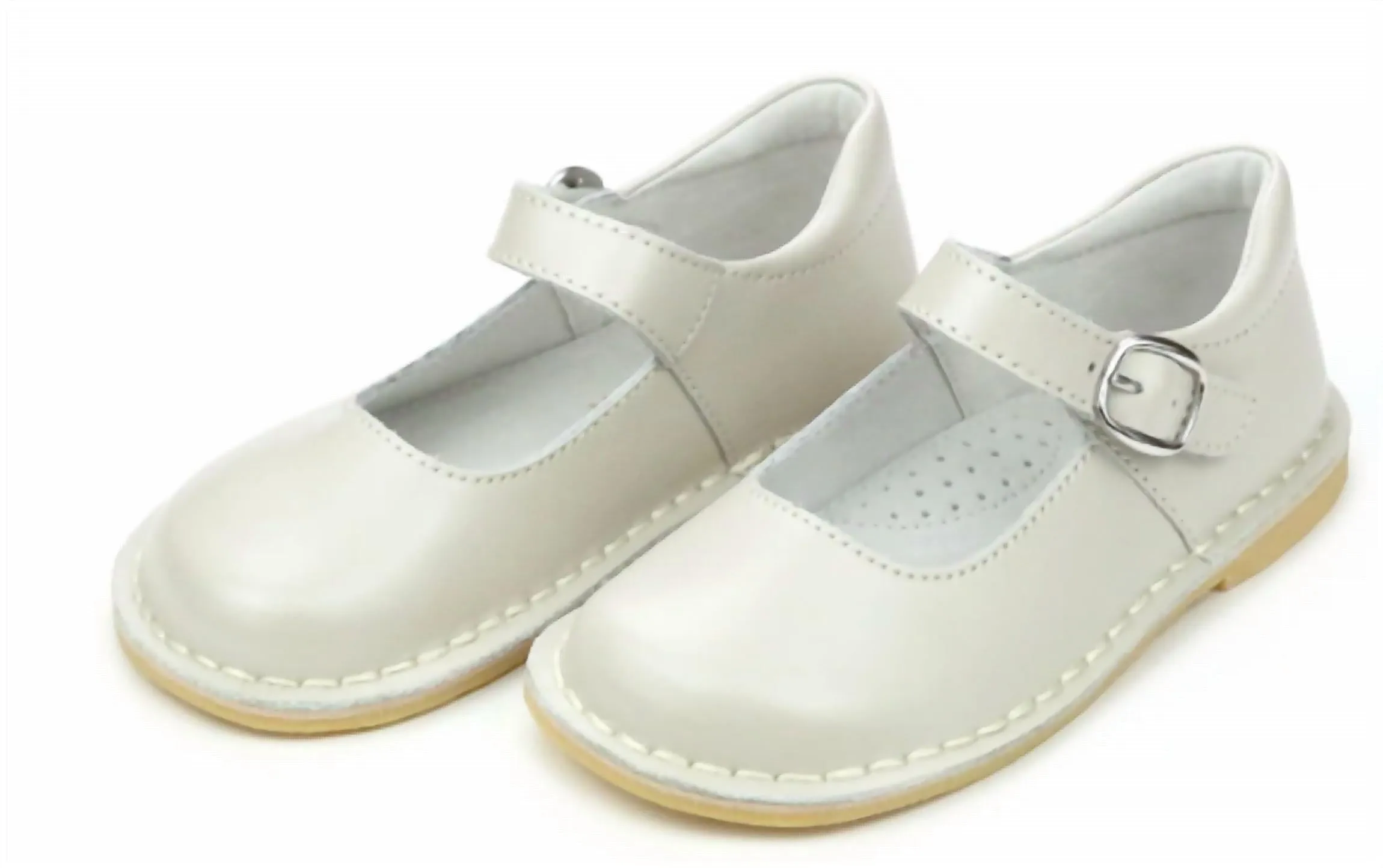 Girl's Grace Mary Jane Shoes In Light Stone