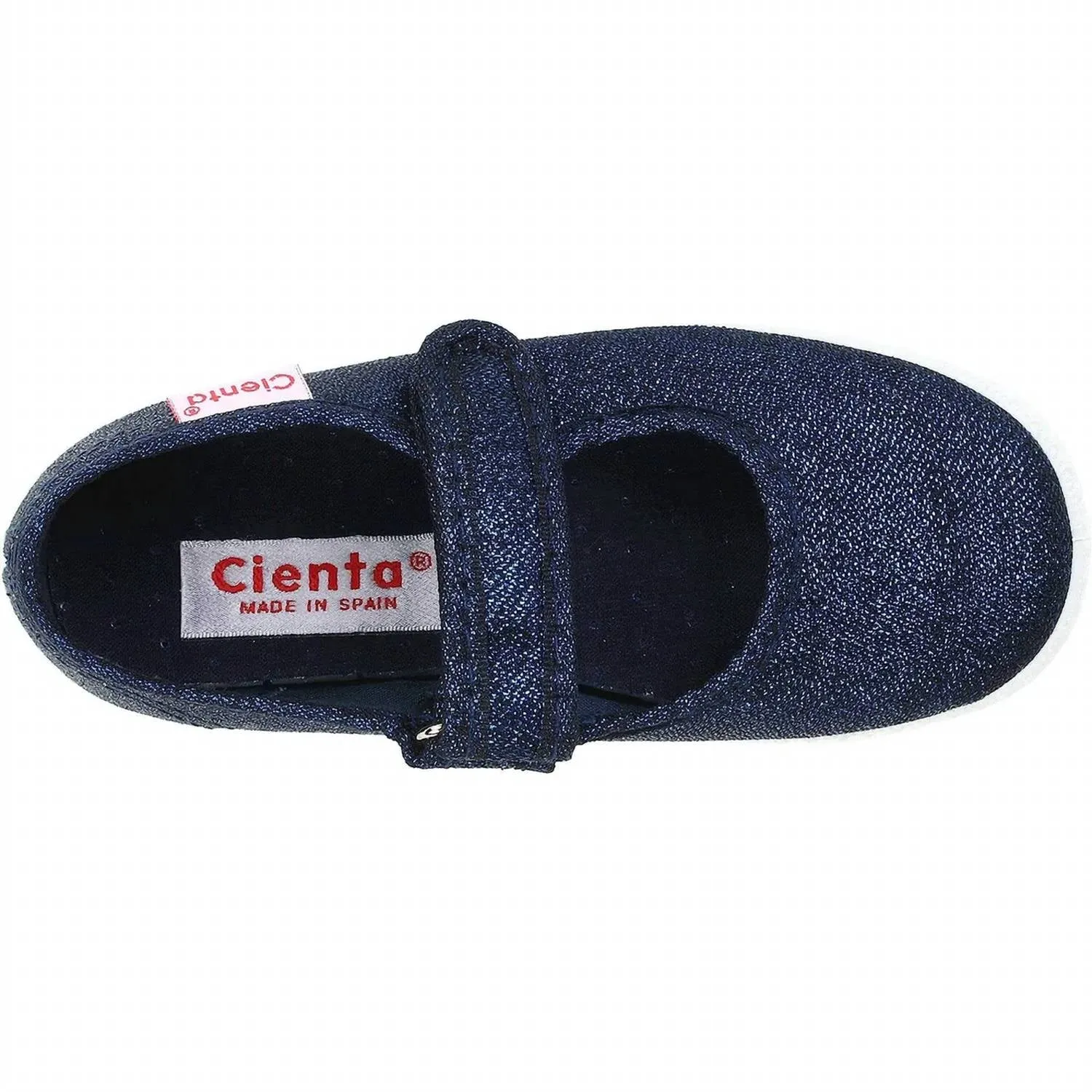 Girl's Mary Jane Flat Shoes In Navy Metallic