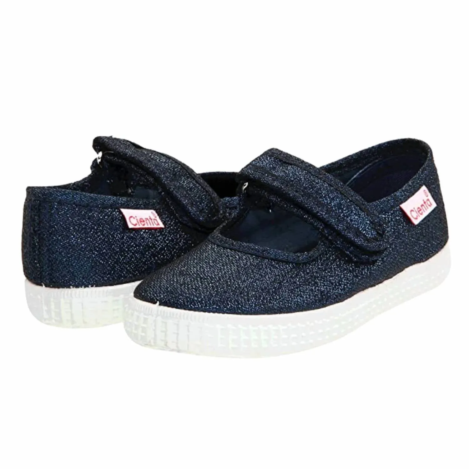 Girl's Mary Jane Flat Shoes In Navy Metallic