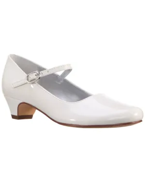 Girl's Seeley Mary Jane Shoes In White Patent