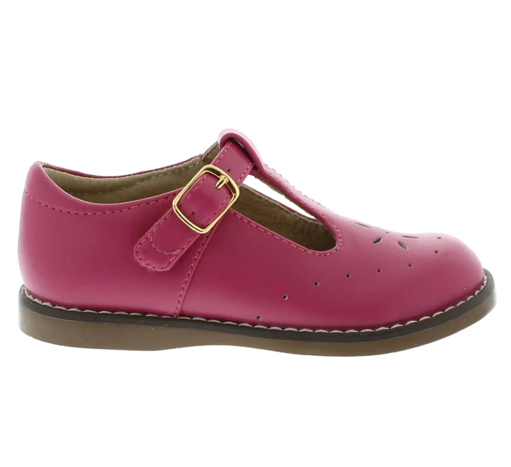 Girl's Sherry T-Bar Shoe - Medium/wide In Fuchsia