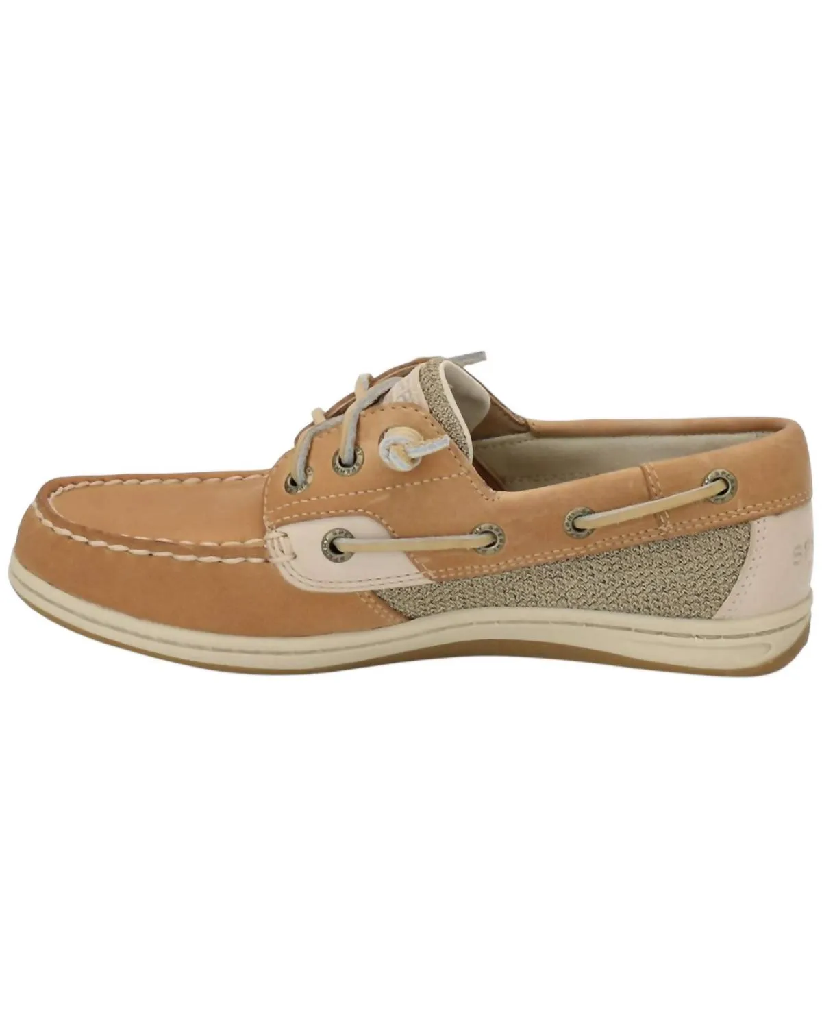 Girl's Songfish Boat Shoes In Linen Oat