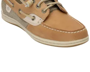 Girl's Songfish Boat Shoes In Linen Oat