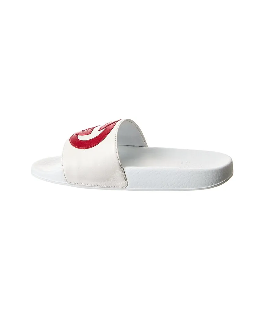 Gucci Interlocking G Leather Slide