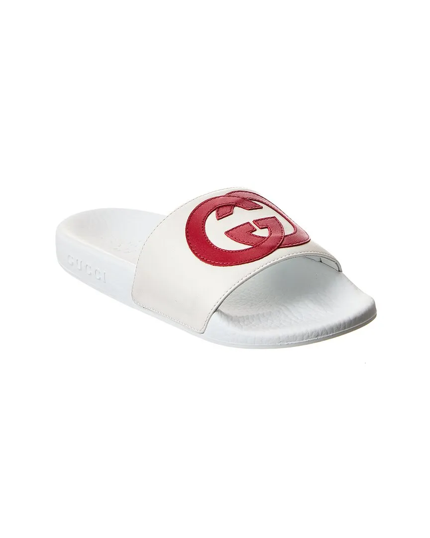 Gucci Interlocking G Leather Slide