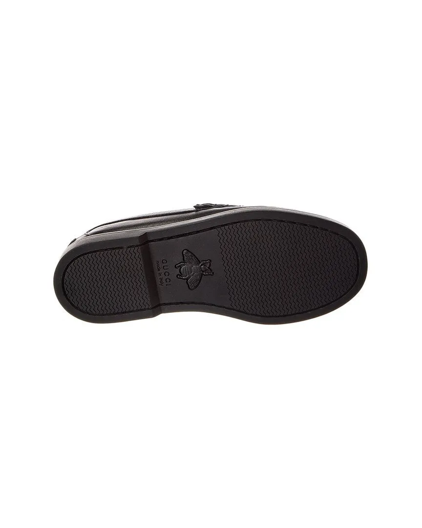 Gucci Web Leather Moccasin