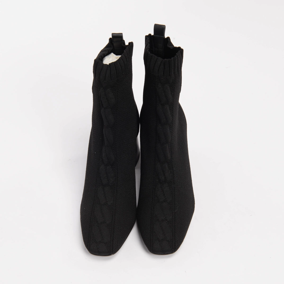Hermes Black Knitted Volver 60 Sock Boots 38