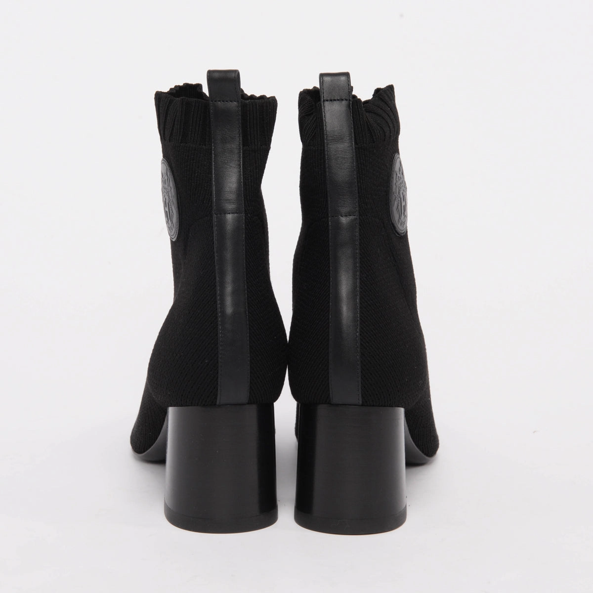 Hermes Black Knitted Volver 60 Sock Boots 38