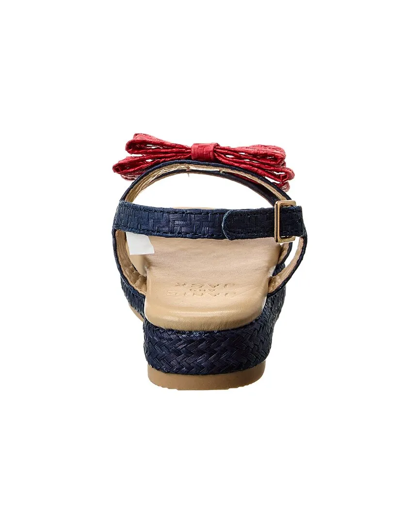 Janie and Jack Double Bow Straw Sandal