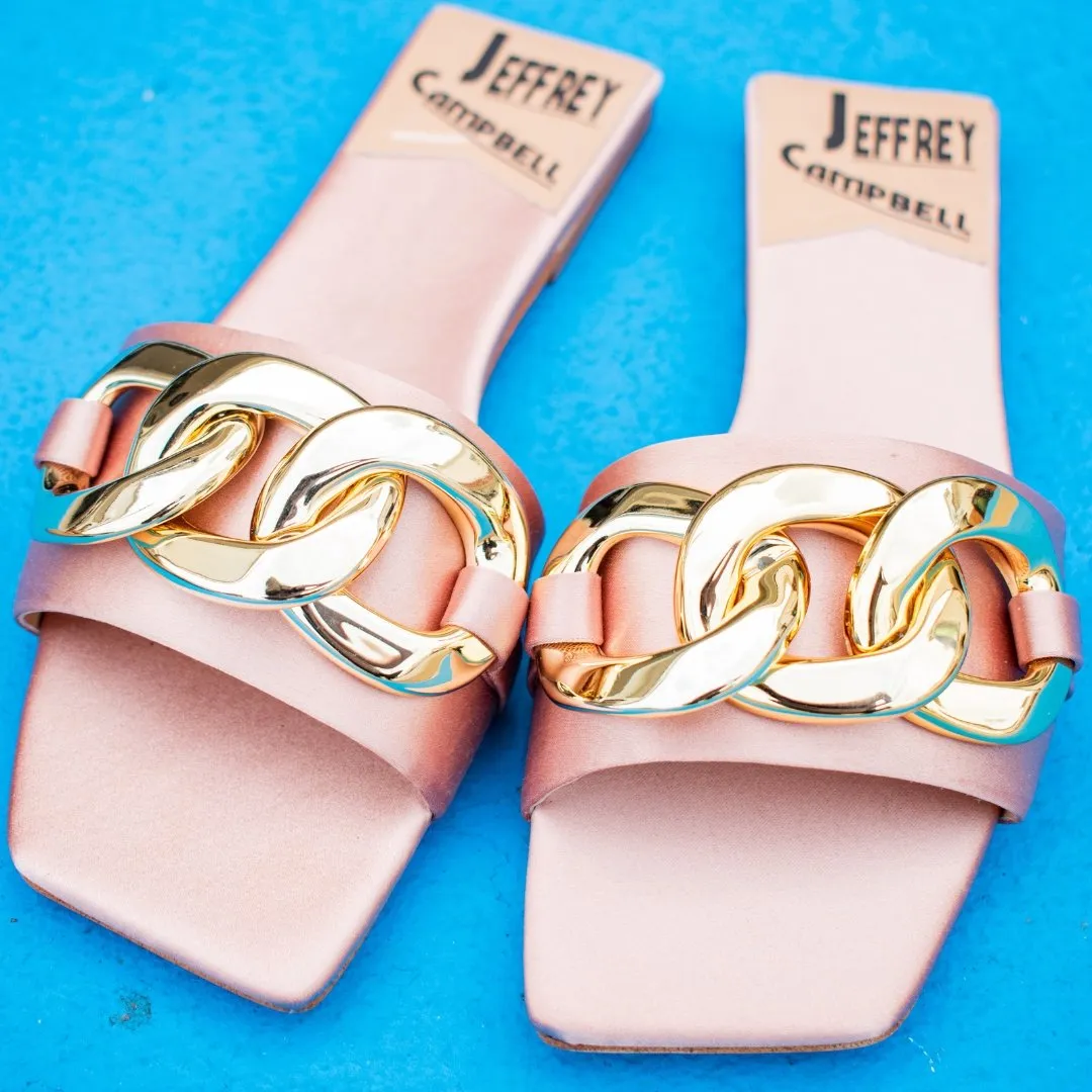 Jeffrey Campbell: Park-CH in Gold Satin