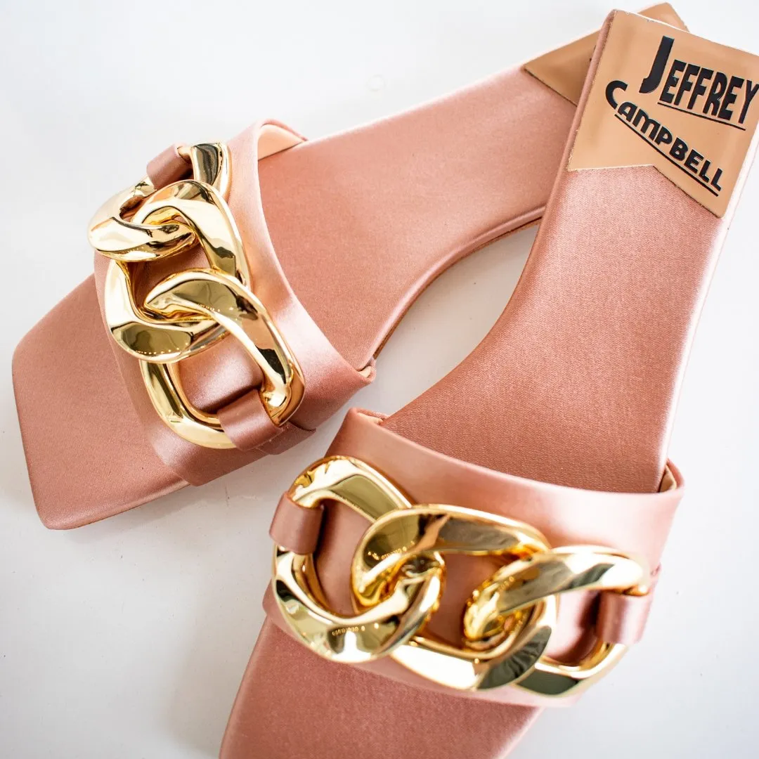 Jeffrey Campbell: Park-CH in Gold Satin