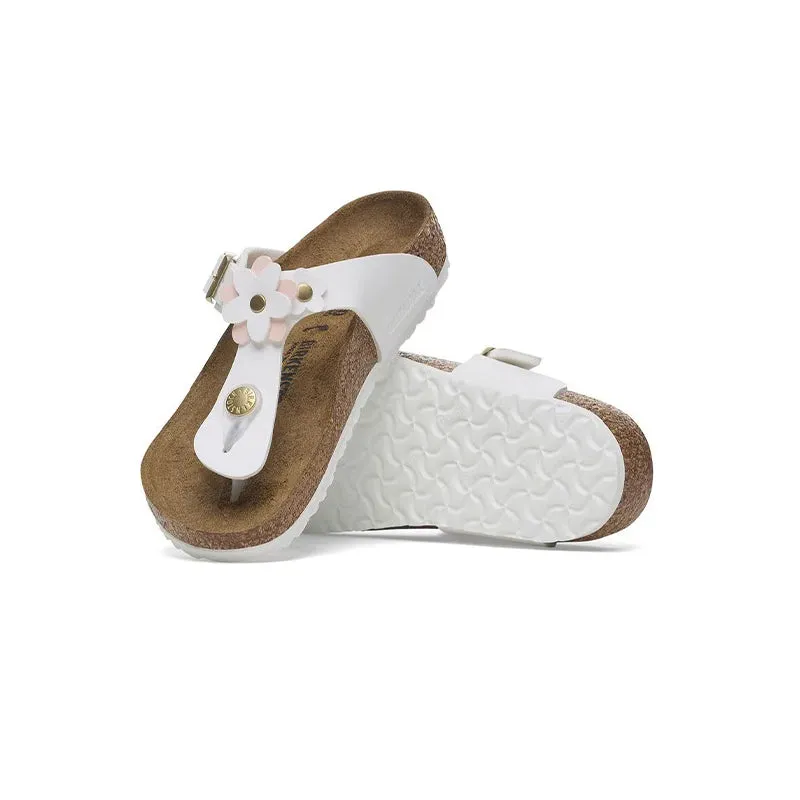 Kid's Preschool Gizeh Flower Narrow White Birko-Flor