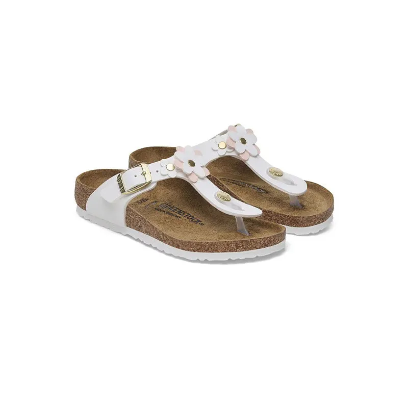 Kid's Preschool Gizeh Flower Narrow White Birko-Flor