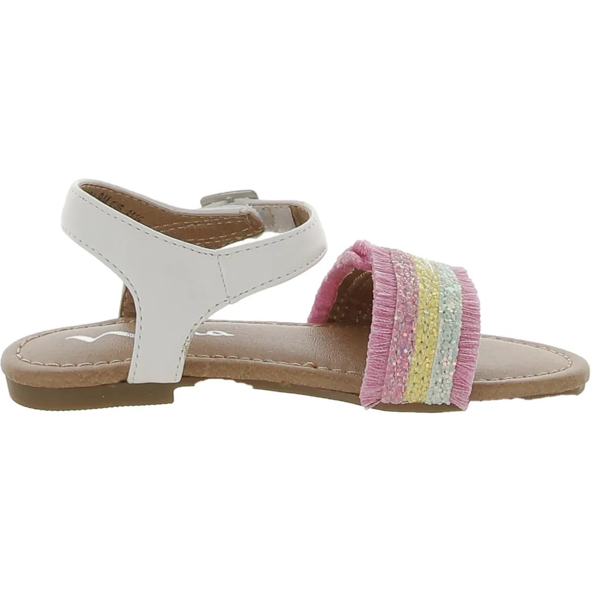 Marcela-T Girls Shimmer Fringe Ankle Strap