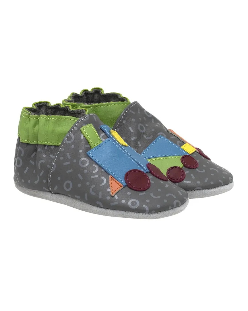 Robeez Train Blocks Leather Soft Sole