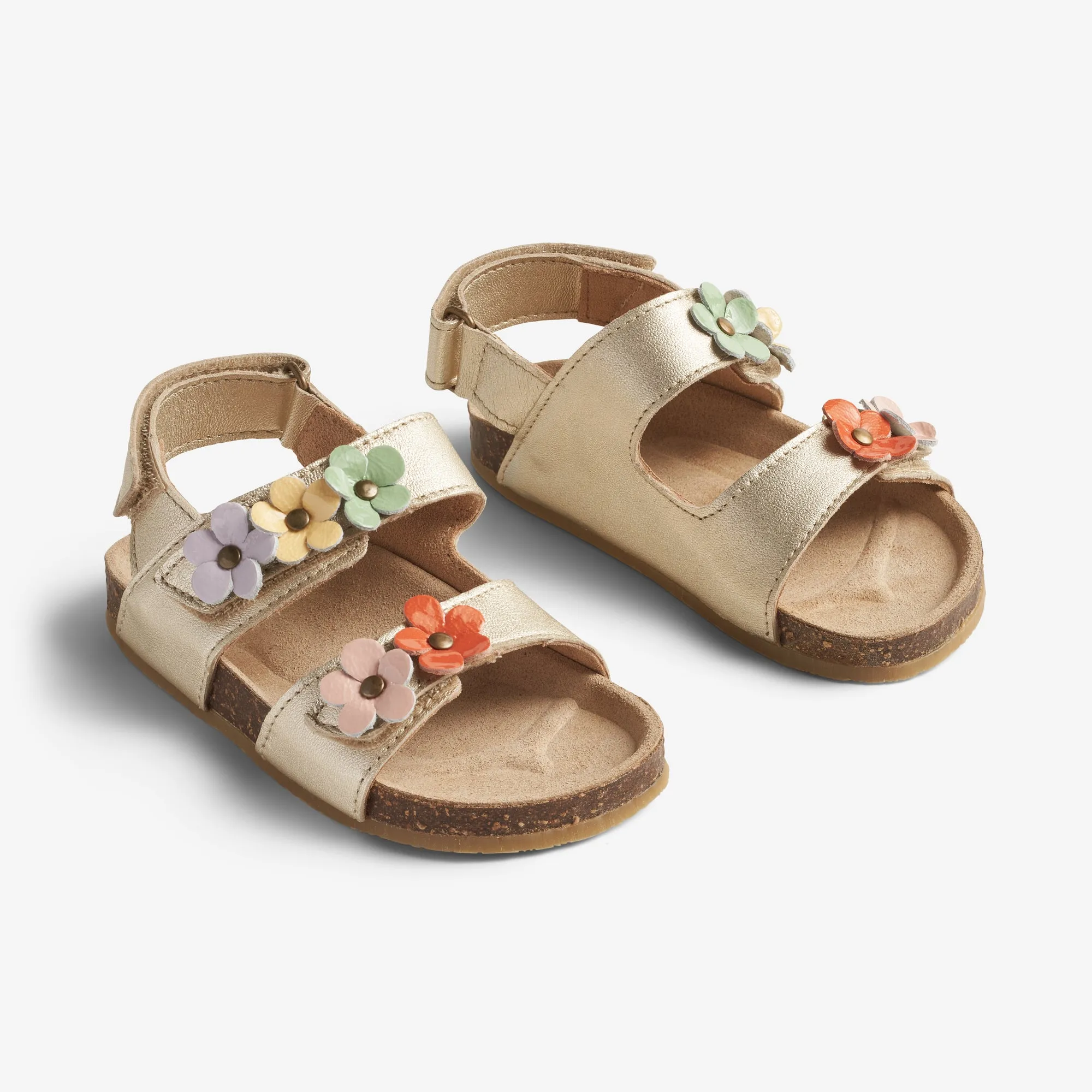 Sandal Clare Flower - light gold