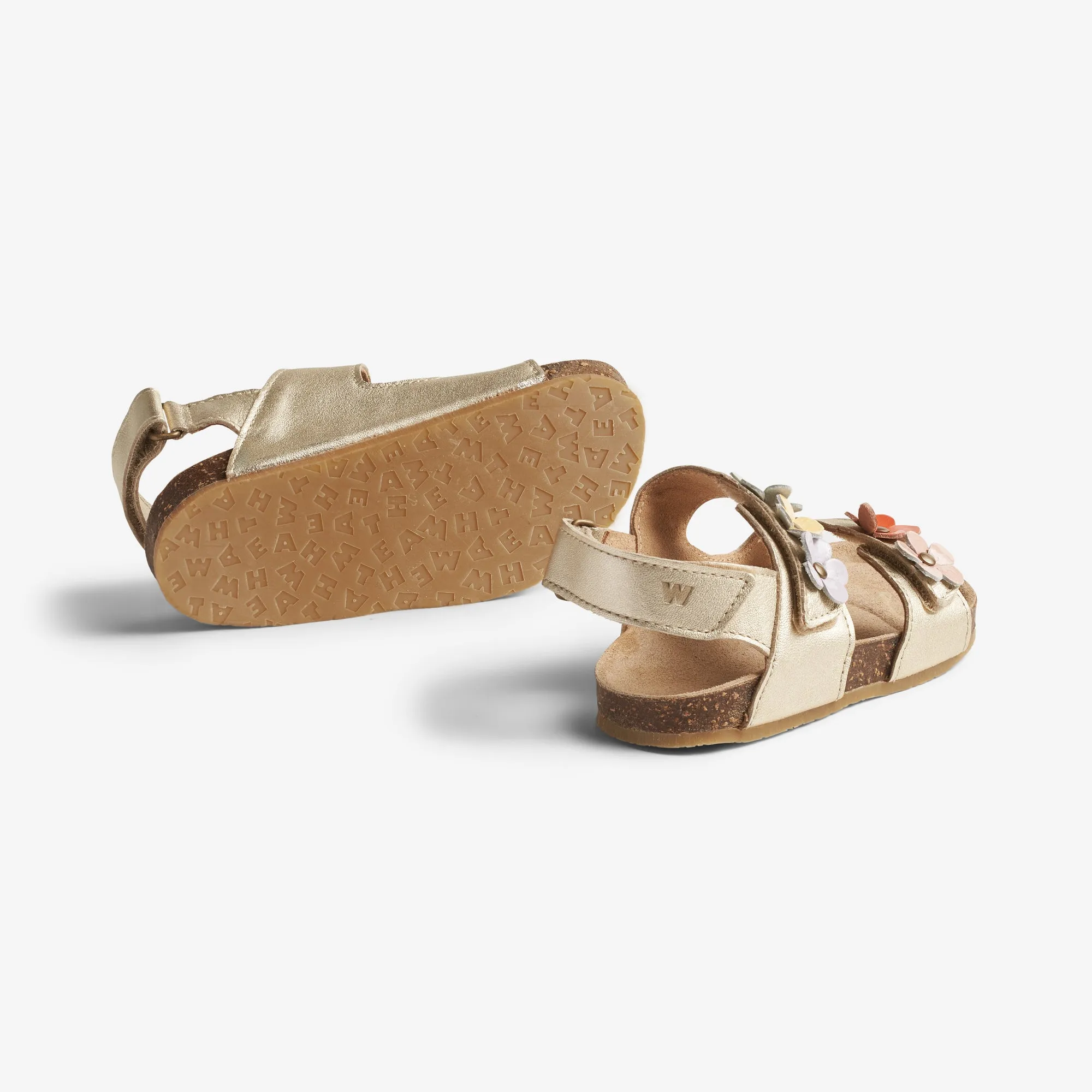 Sandal Clare Flower - light gold