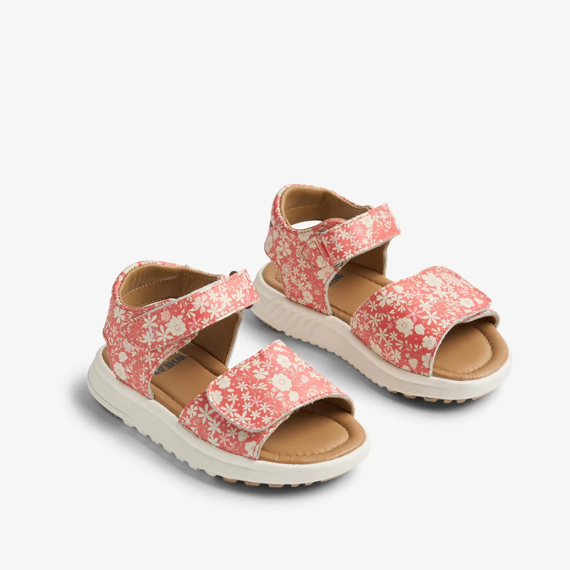 Sandal Mille - coral flowers