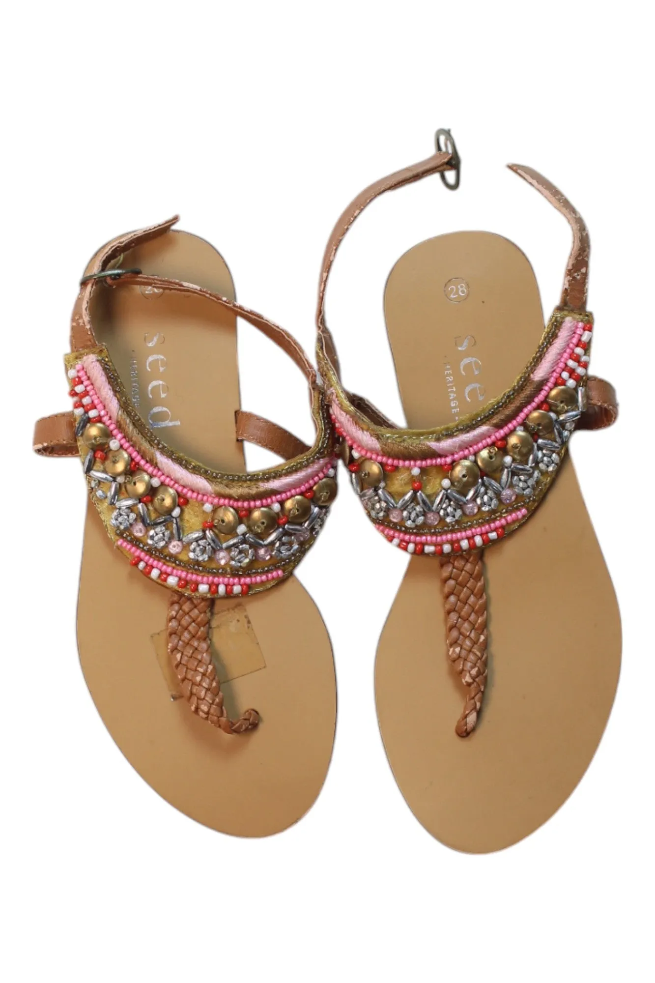 Seed Embellished Sandals EU28