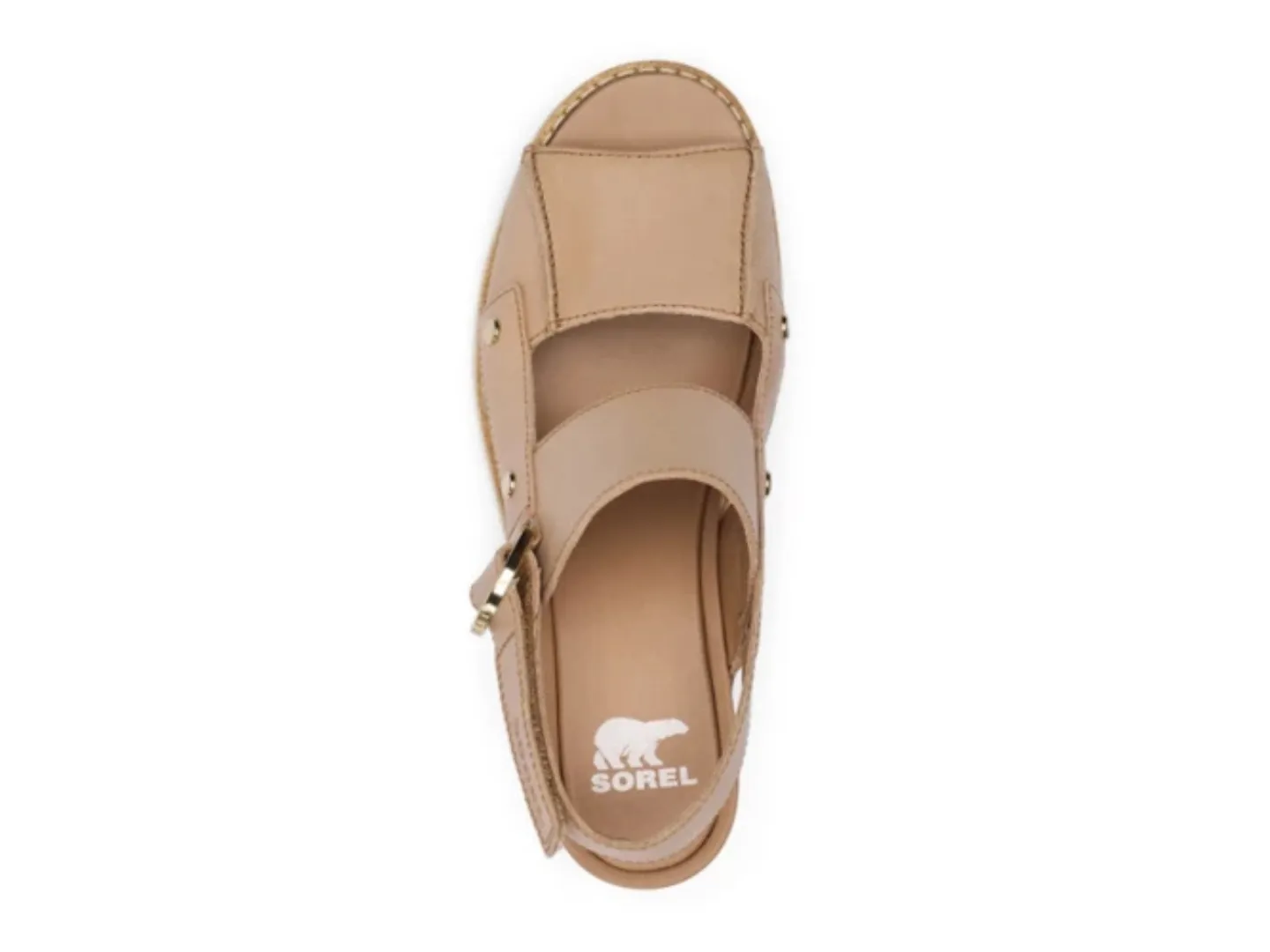 Sorel: Joanie IV Sandal Wedge in Honest Beige