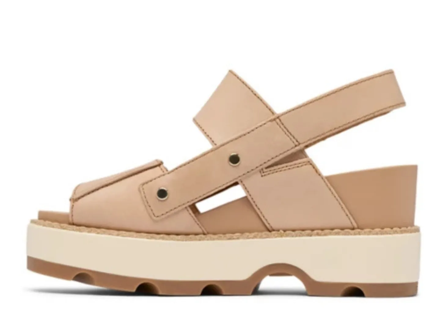 Sorel: Joanie IV Sandal Wedge in Honest Beige