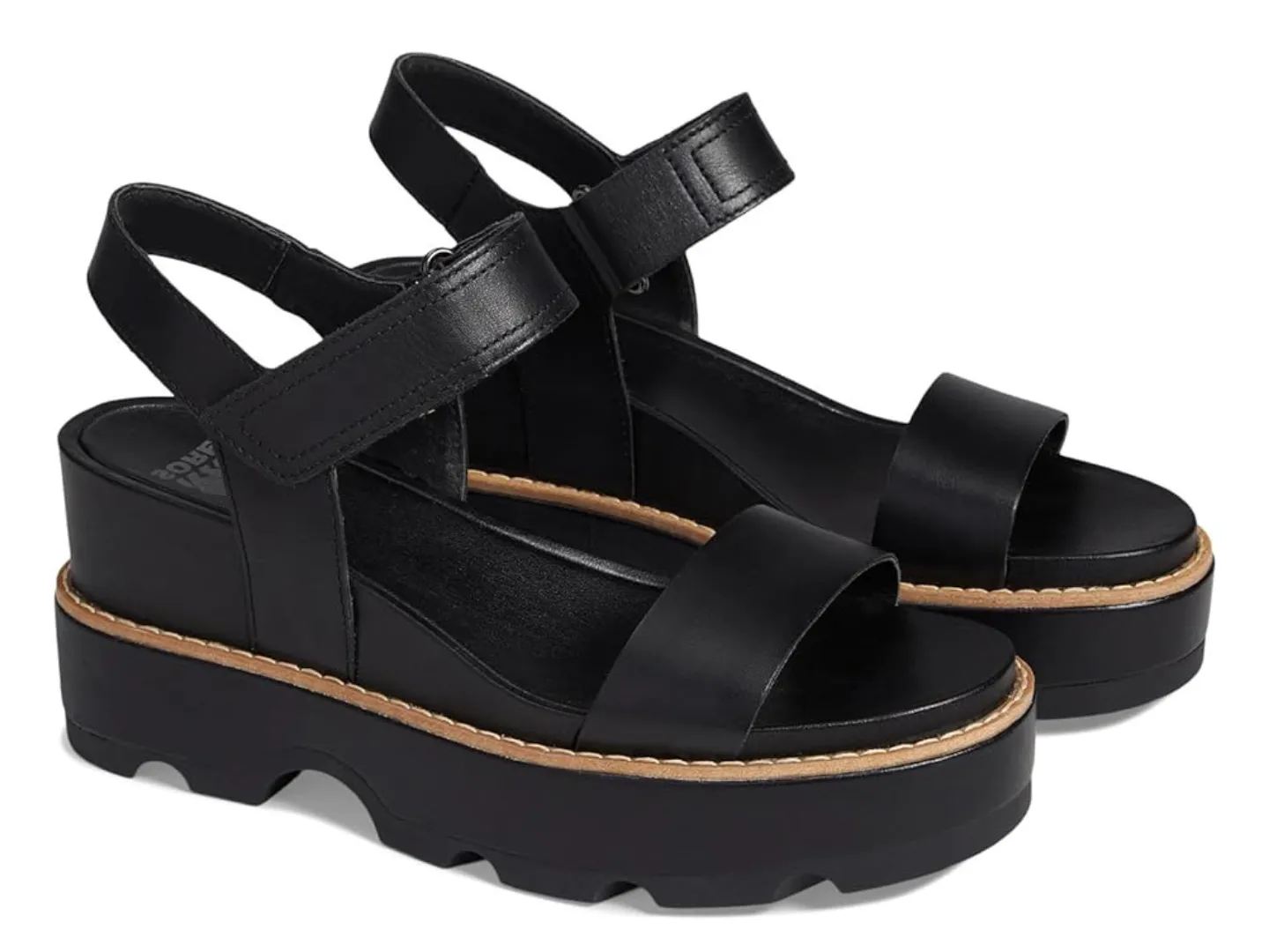 Sorel: Joanie IV Y Strap Wedge in Black