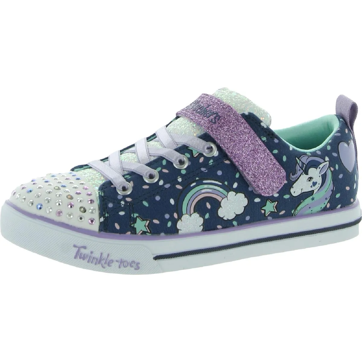 Sparkle Lite-Unicorn Craze Girls Light Up Man Made Light-Up Shoes