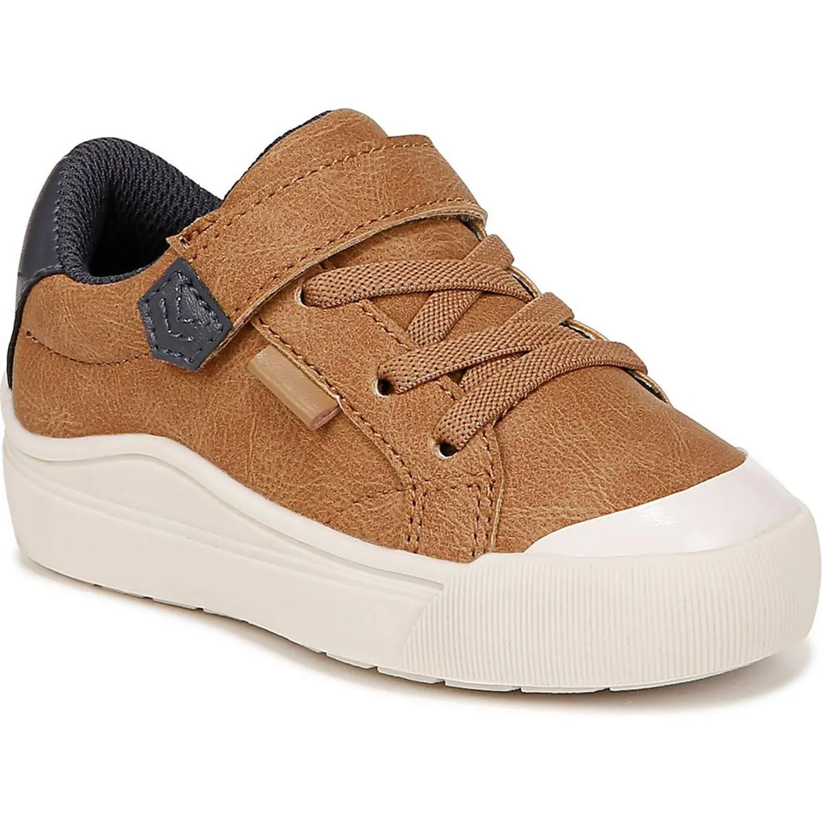 Time Off Toddler Girls Faux Leather Adjustable Slip On Shoes