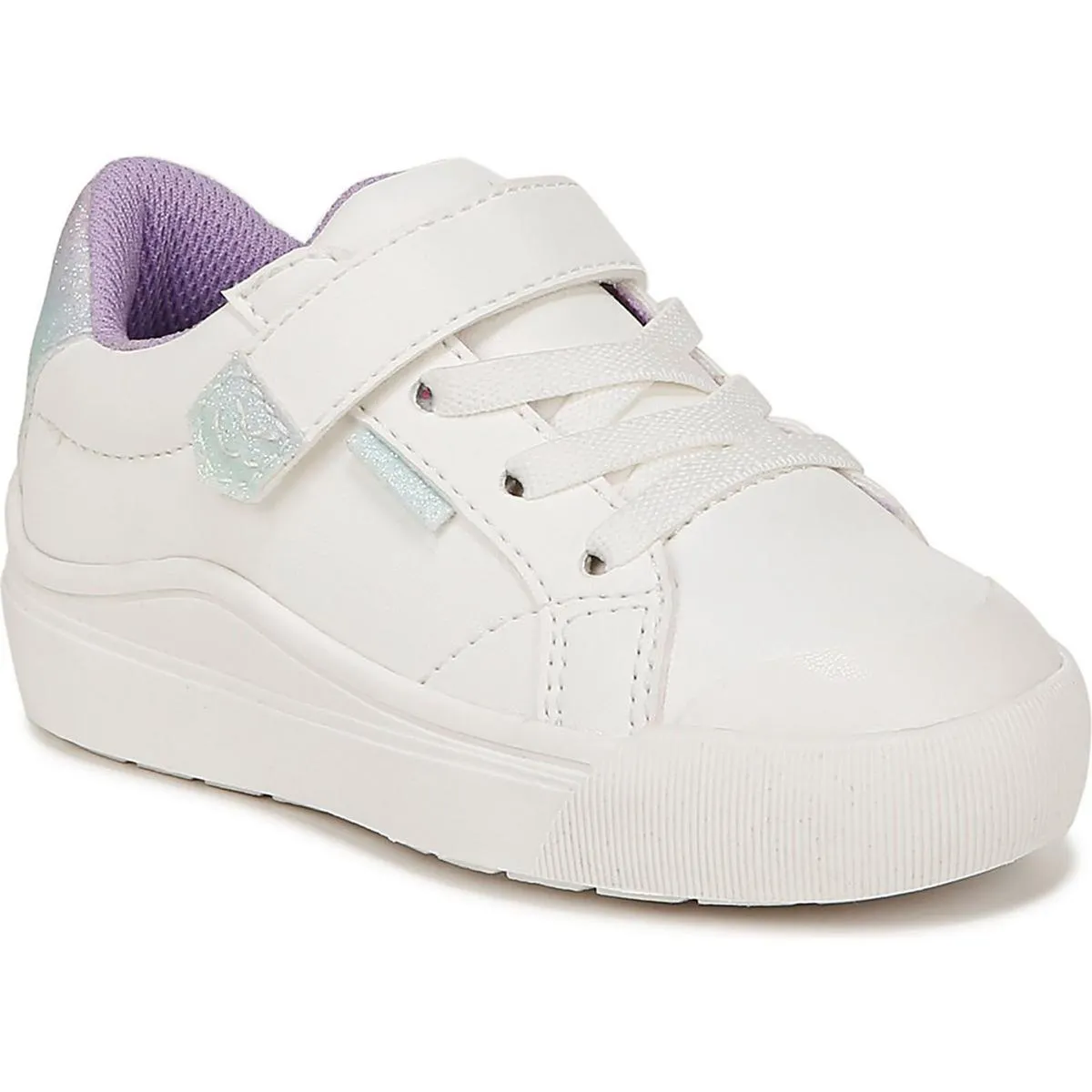 Time Off Toddler Girls Faux Leather Adjustable Slip On Shoes